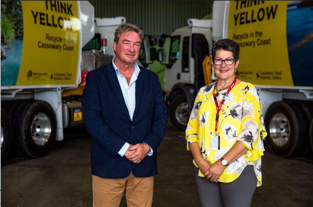 Cassowary Coast residents are being asked to ‘Think Yellow’ as the countdown to yellow-lidded bins for kerbside recycling in 2025 has officially started.