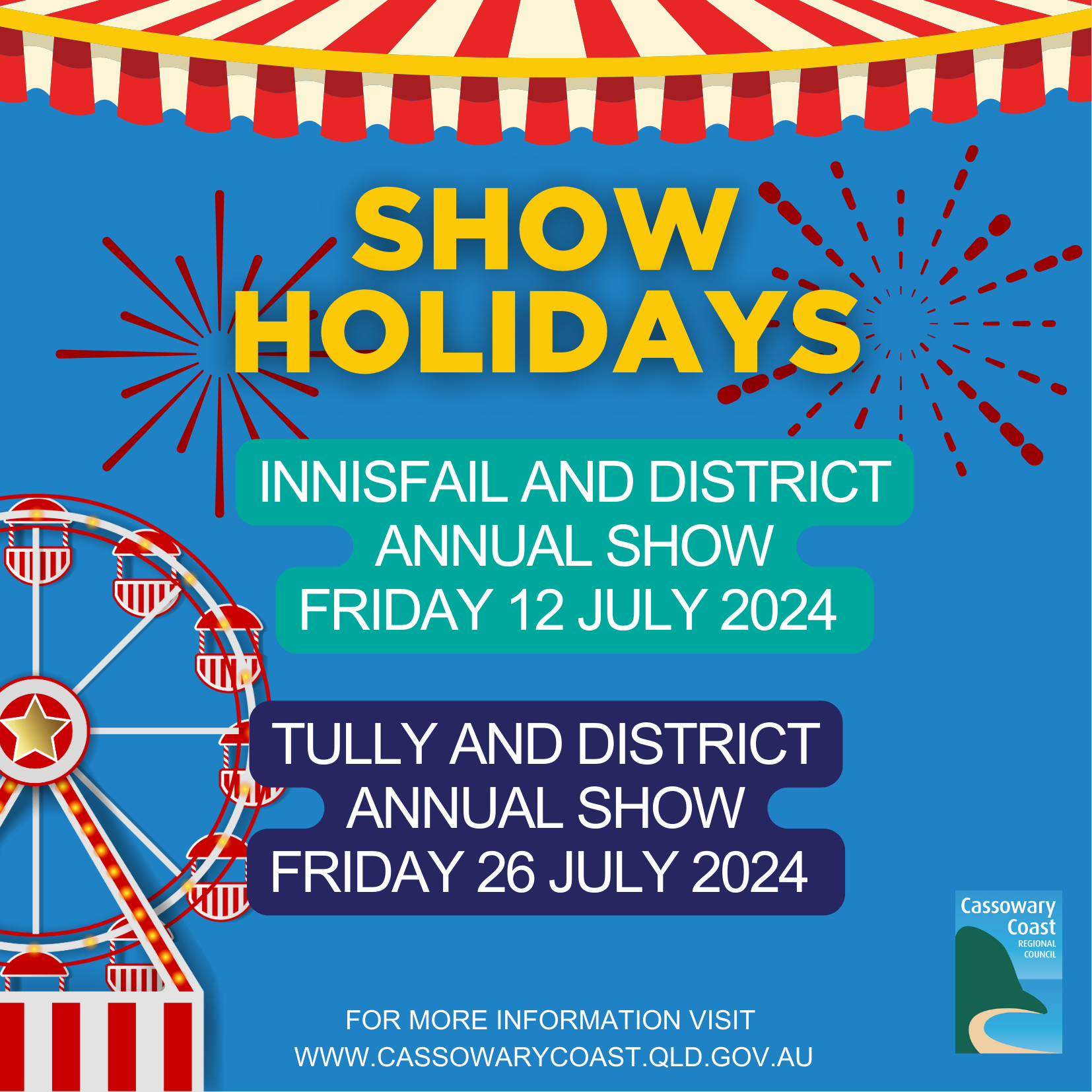 Cassowary coast show holidays closures 1