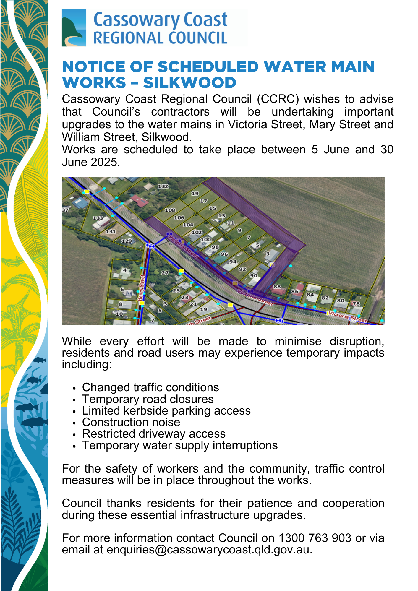 Notice of Water Main Works - Silkwood