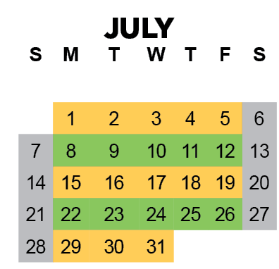 July calendar