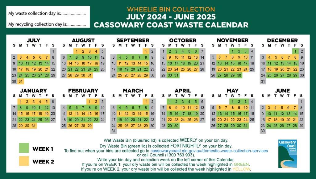 Waste and recycling calendar 25 24