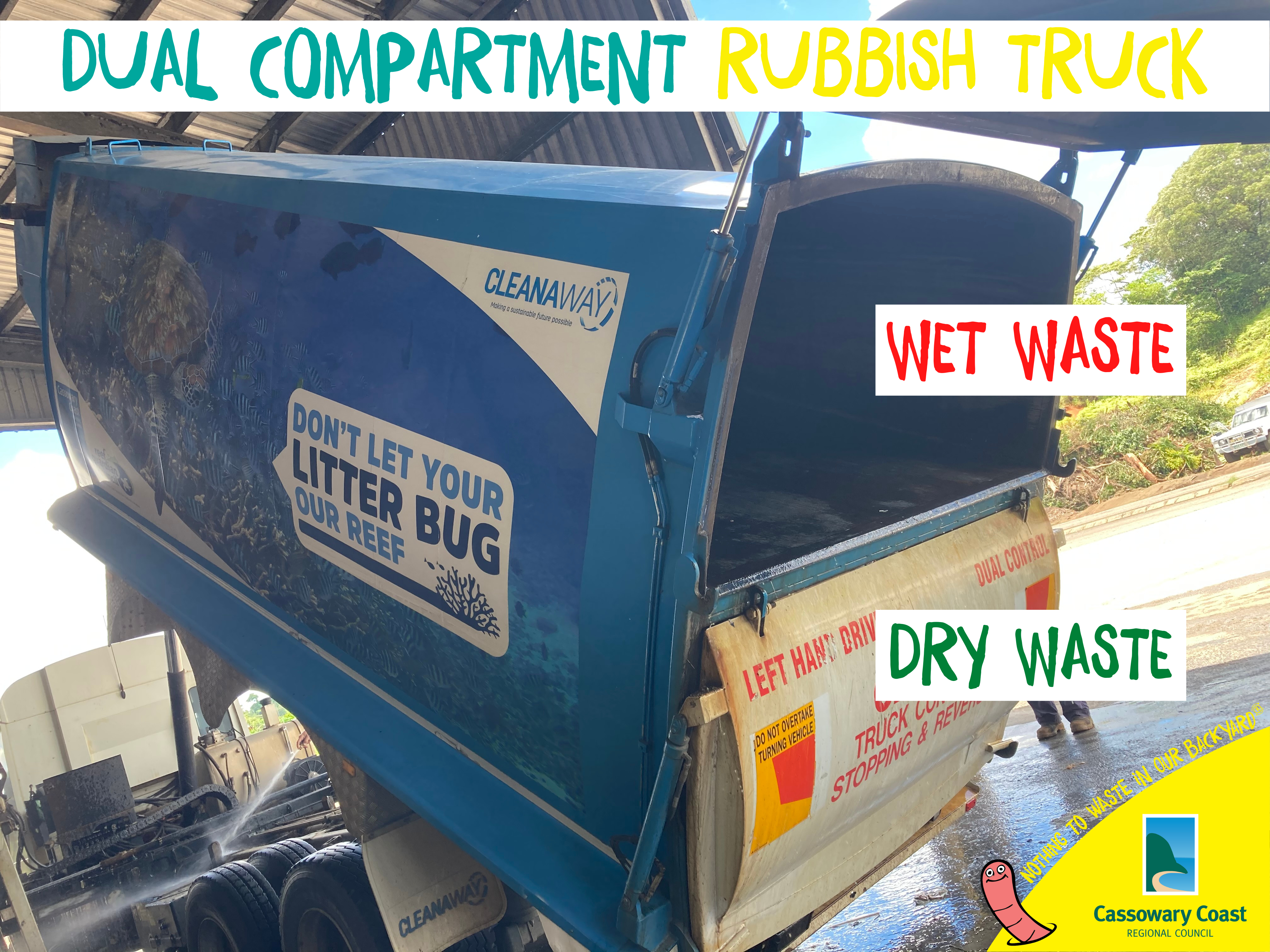 wet and dry rubbish truck