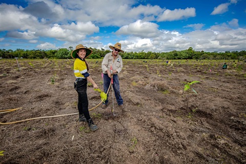 Ninds Creek Volunteer work doing tree planting 