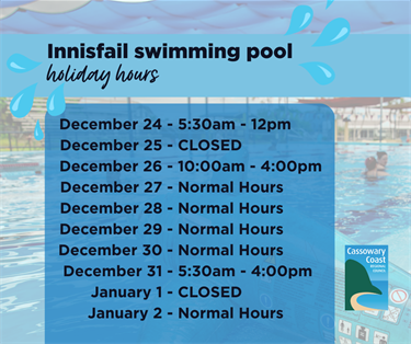 Innisfail pool holiday hours